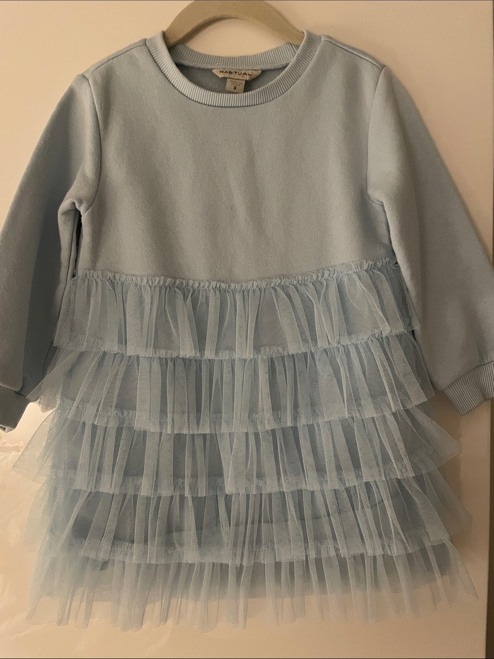 Habitual Light Blue Ruffle Tulle Dress